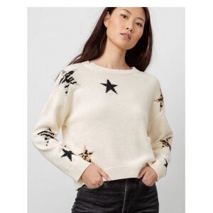 Rails Cream Star Pattern Sweater